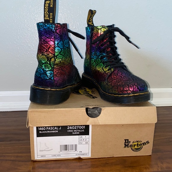 Dr.Martens 1460 Pascal J Black/Rainbow - Picture 2 of 10